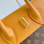 Louis Vuitton M25989 Steamer 30 Handbag with Monogram Canvas and Dual Front Pockets