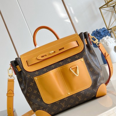 Louis Vuitton - M25989 Steamer 30 Handbag - Pharrell Williams Design, Monogram Canvas, Versatile Functionality