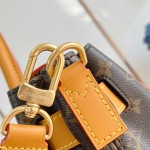 Louis Vuitton M25989 Steamer 30 Handbag with Monogram Canvas and Dual Front Pockets