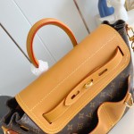 Louis Vuitton M25989 Steamer 30 Handbag with Monogram Canvas and Dual Front Pockets