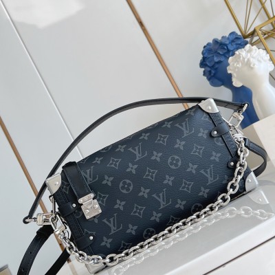 Louis Vuitton - M26226 Side Trunk East West Handbag - Monogram Eclipse Canvas, Iconic Design
