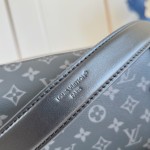 Louis Vuitton M26226 Side Trunk East West Handbag with Monogram Eclipse Canvas and Chain Strap