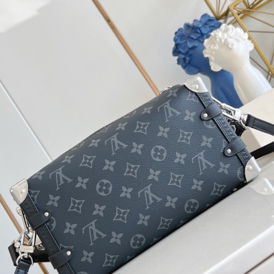 Louis Vuitton - M26226 Side Trunk East West Handbag - Monogram Eclipse Canvas, Iconic Design