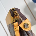 Louis Vuitton Pochette Voyage Souple M26015 in Monogram coated canvas with Boro patchwork, Damier, and Monogram Reverse canvas accents