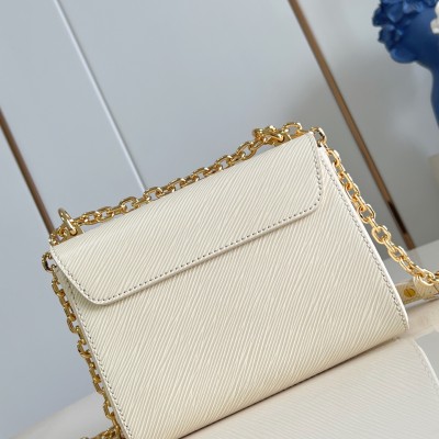 Louis Vuitton - Twist Mini Handbag in White Epi Leather with Quilted Elements