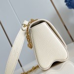 Louis Vuitton Twist Mini Handbag in White Epi Leather with Enamel Twist Lock