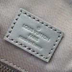 Louis Vuitton Christopher Backpack in Black Taurillon Leather with Monogram Embossing and Side Pockets