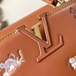 Louis Vuitton Capucines Mini Handbag from LV Travels With Series featuring Grace Coddington's Cat Illustration