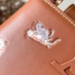 Louis Vuitton Capucines Mini Handbag from LV Travels With Series featuring Grace Coddington's Cat Illustration