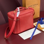 Louis Vuitton Nice Nano Cosmetic Bag in Epi Leather with Double Zip and Washable Fabric Lining