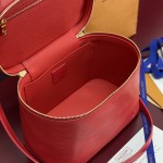 Louis Vuitton Nice Nano Cosmetic Bag in Epi Leather with Double Zip and Washable Fabric Lining