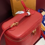 Louis Vuitton Nice Nano Cosmetic Bag in Epi Leather with Double Zip and Washable Fabric Lining