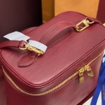Louis Vuitton Nice Nano Cosmetic Bag in Epi Leather with Double Zip and Washable Fabric Lining