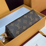 Louis Vuitton Pochette Cosmétique Small Cosmetic Bag in Monogram Yh Canvas with Flat Bottom Design
