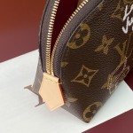 Louis Vuitton Pochette Cosmétique Small Cosmetic Bag in Monogram Yh Canvas with Flat Bottom Design