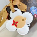 Louis Vuitton Nano Speedy Handbag M15330, Monogram Canvas, Vivienne Illustration and Keychain
