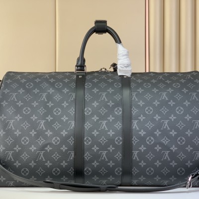 Louis Vuitton - Keepall Bandoulière Travel Bag in Monogram Eclipse