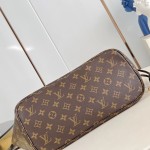 Louis Vuitton Neverfull Inside Out Medium Bag M25664 in Canvas and Leather with Cowhide Leather Trims and Elegant Metallic Hardware