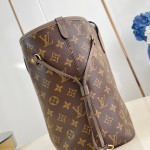 Louis Vuitton Neverfull Inside Out Medium Bag M25664 in Canvas and Leather with Cowhide Leather Trims and Elegant Metallic Hardware