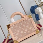 Louis Vuitton Petite Valise M14592 Meowgram Linen Canvas with Cat Motif and Hand-painted LV Label