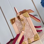 Louis Vuitton Petite Valise M14592 Meowgram Linen Canvas with Cat Motif and Hand-painted LV Label