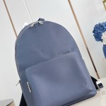 Louis Vuitton Discovery Work Backpack M26022 in Waxed Cowhide Leather with Padded Laptop Compartment and LV Logo