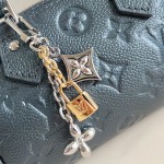 Louis Vuitton Nano Speedy M27107 in Monogram Empreinte Leather with Rolled Leather Handles and Lock Detail