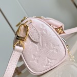 Louis Vuitton Nano Speedy M27107 in Monogram Empreinte Leather with Rolled Leather Handles and Lock Detail