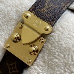 Louis Vuitton Pochette Mia M26245 in Wool with Monogram Canvas Trimmings and S-lock Magnetic Clasp