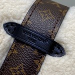 Louis Vuitton Pochette Mia M26245 in Wool with Monogram Canvas Trimmings and S-lock Magnetic Clasp