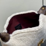 Louis Vuitton Pochette Mia M26245 in Wool with Monogram Canvas Trimmings and S-lock Magnetic Clasp