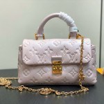 Louis Vuitton Nano Madeleine Pearl Pink Monogram Empreinte Chain Bag