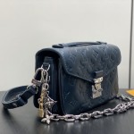 Louis Vuitton Pochette Métis East West M26456 in Monogram Empreinte with S-lock, Gradient Silk Print, and Chain Shoulder Strap