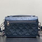 Louis Vuitton Pochette Métis East West M26456 in Monogram Empreinte with S-lock, Gradient Silk Print, and Chain Shoulder Strap
