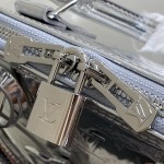 Louis Vuitton Alma BB Bag Gold Mirror Silver Patent Leather