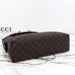 Gucci Brown Canvas Tote with Gray-Green and White Leather – Model 850926 / 850546