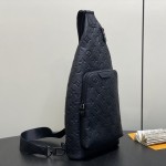 Louis Vuitton Duo Slingbag Black Monogram Shadow Leather