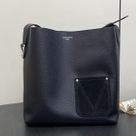 Louis Vuitton Verso Hobo Bag Black LV Touch Leather
