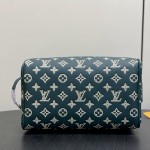 Louis Vuitton Dopp Kit Green Monogram Shadow Leather