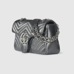 Gucci Silver and Black-Silver Leather Shoulder Bag – Models 837280 / 854863