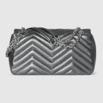 Gucci Silver and Black-Silver Leather Shoulder Bag – Models 837280 / 854863