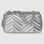 Gucci Silver and Black-Silver Leather Shoulder Bag – Models 837280 / 854863