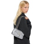 Gucci Silver and Black-Silver Leather Shoulder Bag – Models 837280 / 854863