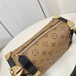 Louis Vuitton Side Trunk Small Handbag Monogram Reverse Canvas