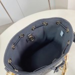 Louis Vuitton M26216 Black & M26530 Pink Coussin Bucket Bag Front View