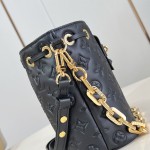Louis Vuitton M26216 Black & M26530 Pink Coussin Bucket Bag Front View