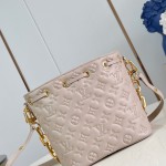 Louis Vuitton M26216 Black & M26530 Pink Coussin Bucket Bag Front View