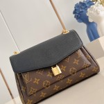 Louis Vuitton Saint Germain BB Handbag with Monogram Canvas and Gold Chain