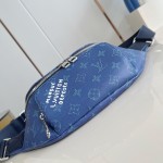 Louis Vuitton Rush Waist Bag M27152 Monogram Heritage White Blue