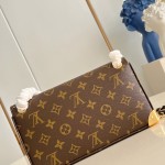 Louis Vuitton East West Trunkie M27266 Monogram Bag with White/Black Chain, Leather Lock and S-lock